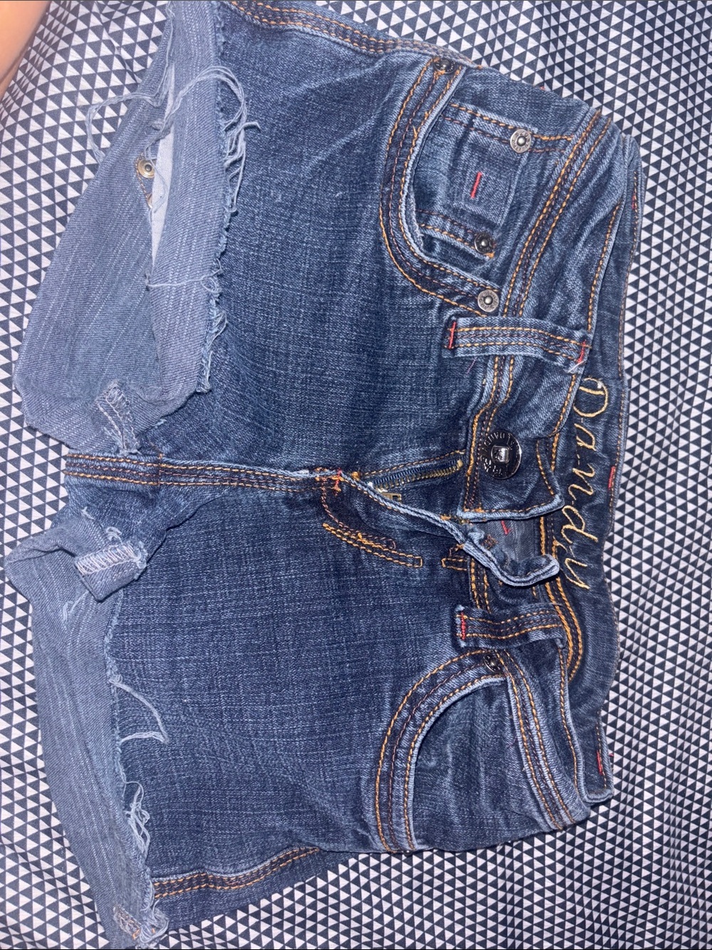 vintage dandy jean low rise shorts